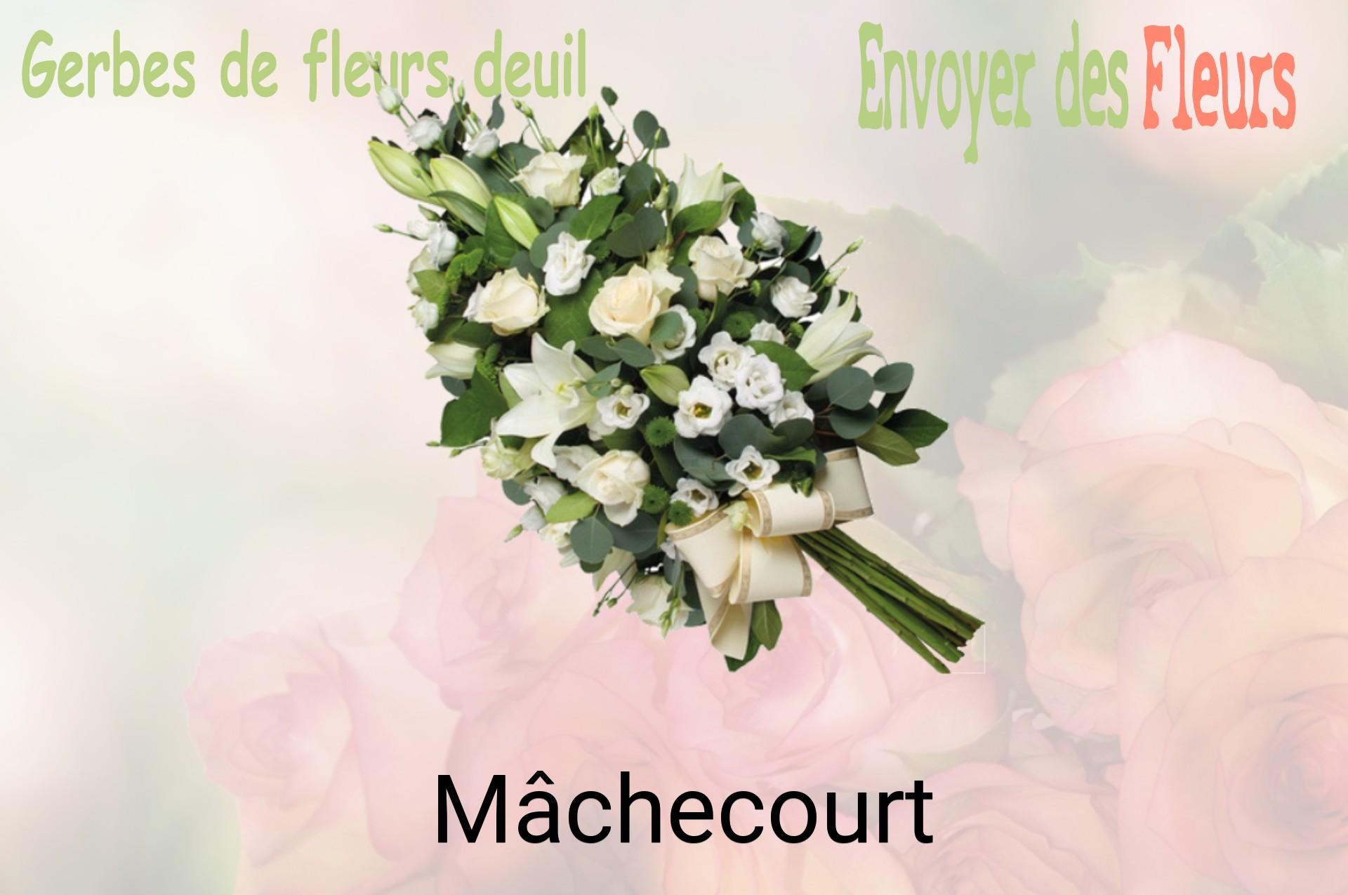 Gerbe de fleurs de deuil livrée à Mâchecourt